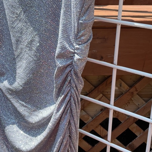 Emerald Sundae Gray Strapless Ruched Bodycon Dress, NWT, Size Small - Picture 7 of 7